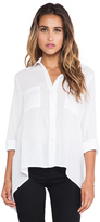 Thumbnail for your product : Enza Costa Peasant Hi Lo Shirt