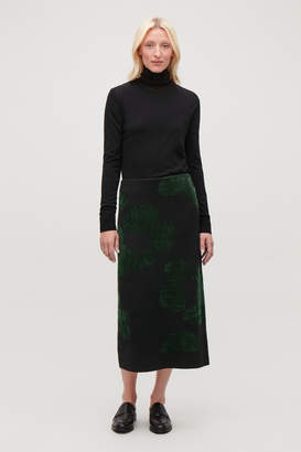 COS CHENILLE-PATTERN KNIT SKIRT