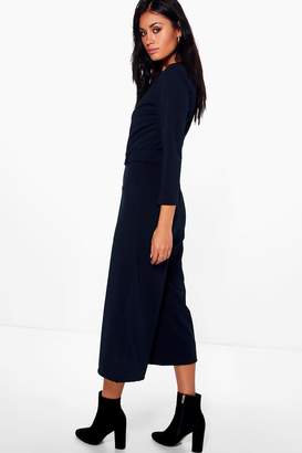 boohoo Bethany Pocket Belted Tailored Jumpsuit