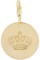 Thumbnail for your product : Anna Lou Gold plated large crown disk charm