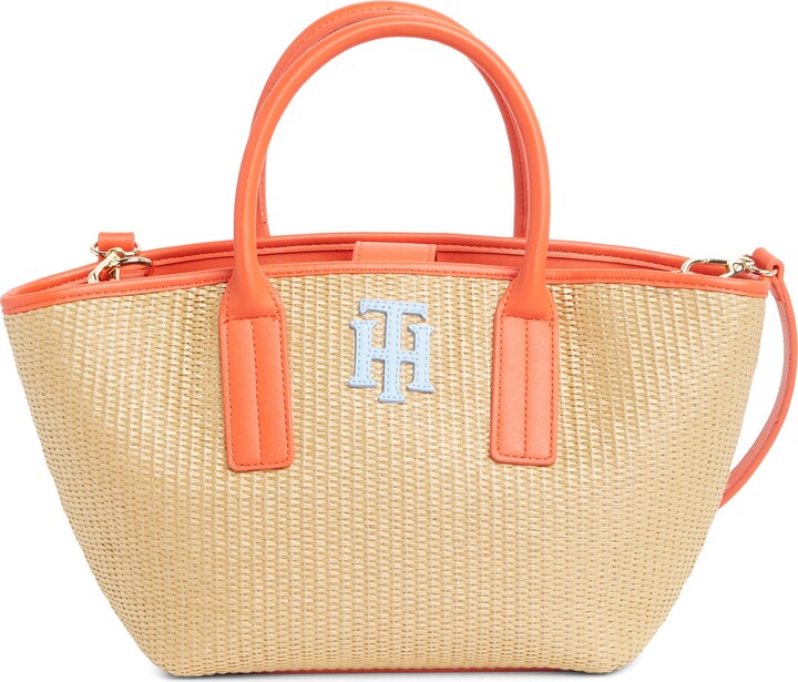 Tommy Hilfiger Small Sally Straw Tote Bag - ShopStyle