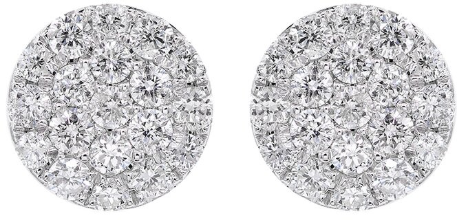 Diana M Fine Jewelry 14K White Gold 1.00 Ct. Tw. Diamond Earrings