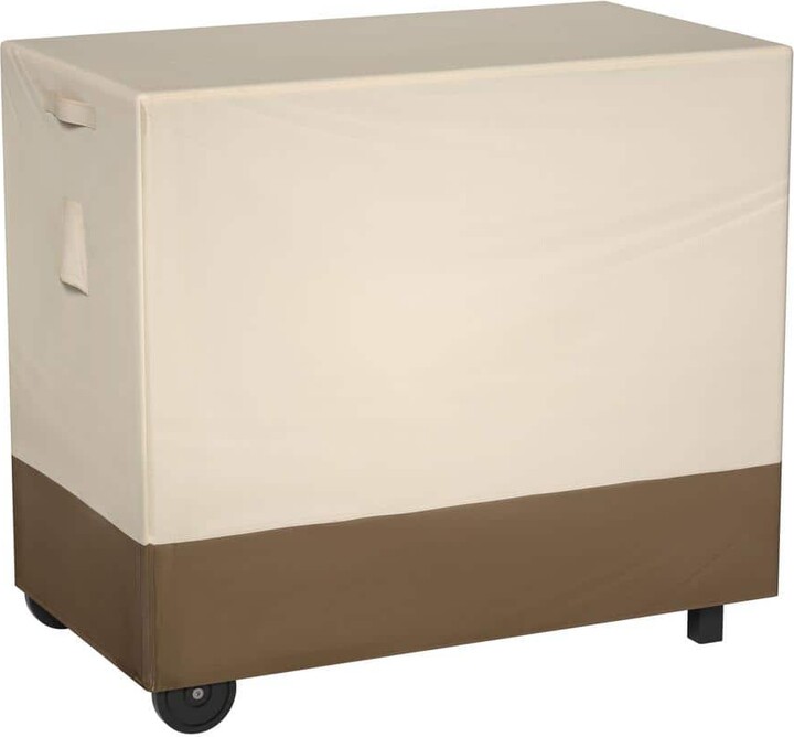 Zeus & Ruta Light Yellow Outdoor Dining Grill Cart Furniture Cover for Outdoor Prep Table