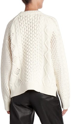 LOULOU STUDIO Ciprianu Cable Knit Wool & Cashmere Sweater