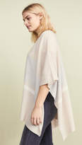 Thumbnail for your product : White + Warren Bold Stripe Cashmere Poncho