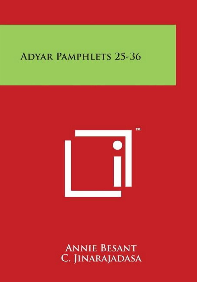 Adyar Pamphlets 25-36, (Paperback)