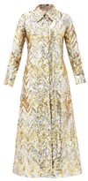 Thumbnail for your product : Ashish Single-breasted Zigzag-sequin Georgette Coat - Gold