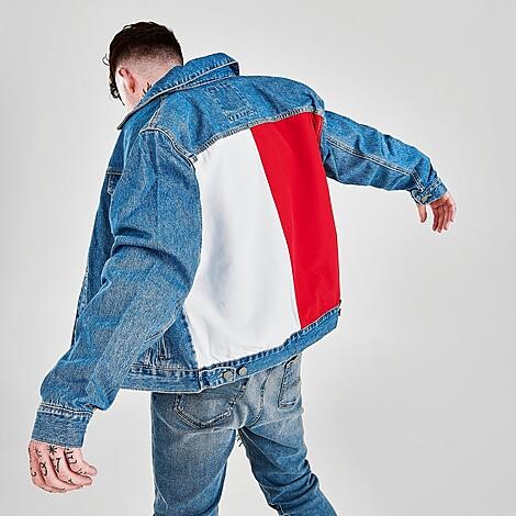 Tommy Jeans Men's Flag Mason Trucker Denim Jacket - ShopStyle