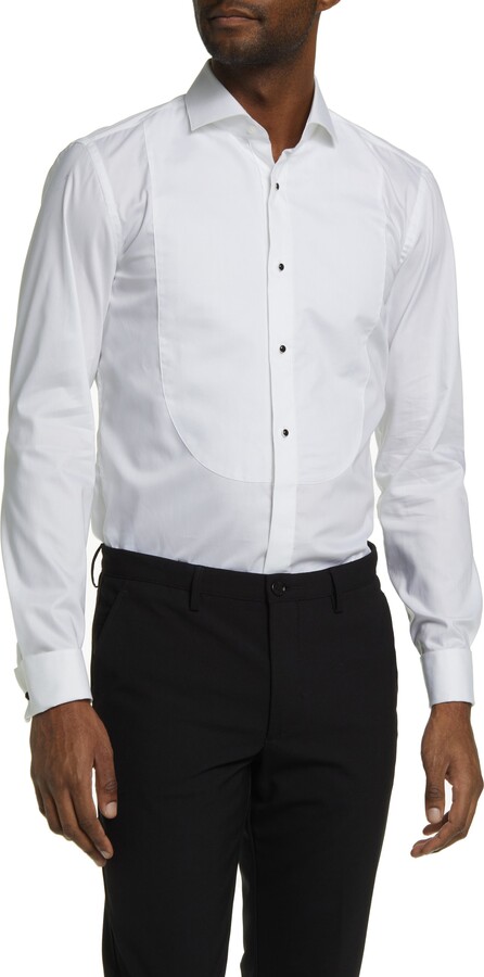 HUGO BOSS Hank Slim Fit Easy Iron Bibbed Tuxedo Shirt