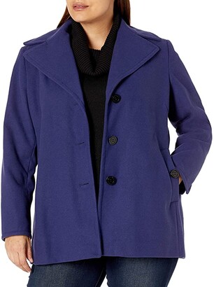 plus size navy pea coat