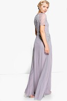 Thumbnail for your product : boohoo Boutique Beaded Cap Sleeve Maxi Bridesmaid Dress