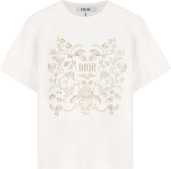 baby DIOR ロゴプリント Tシャツ Baby T-Shirt Ivory Cotton Jersey | DIOR