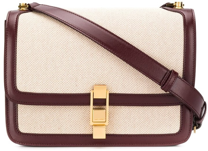 Saint Laurent Carre canvas satchel ShopStyle Shoulder Bags