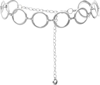 Lamdgbway Crystal Belts for Women Dress Rhinestone Waist Belt O-Ring Chain Gift for Friends Birthday