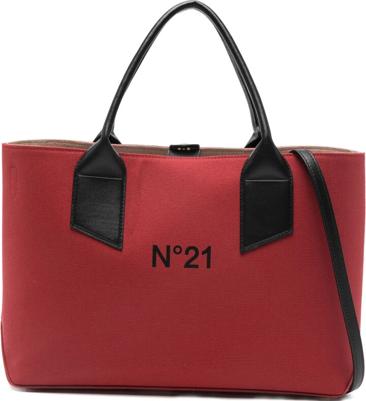 No.21 Logo-Print Top-Handles Tote Bag