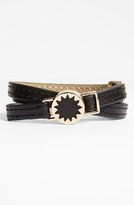 Thumbnail for your product : House Of Harlow Sunburst Leather Wrap Bracelet