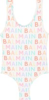 Thumbnail for your product : Balmain Kids Logo printed swimsuit