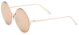 Thumbnail for your product : Linda Farrow 343 C6 Rose Goldtone Round Sunglsses