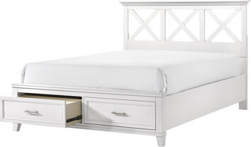 Latitude Run King X Storage Bed, Solid Wood & Construction, Designed Headboard, Transitional Styling, 84.33 In. Depth, 48.84 Height, 80.78 Width, 192.62 Lb Weight