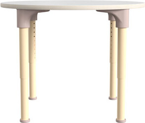 Bright Beginnings Commercial Grade Adjustable Height Round Wooden Classroom Table