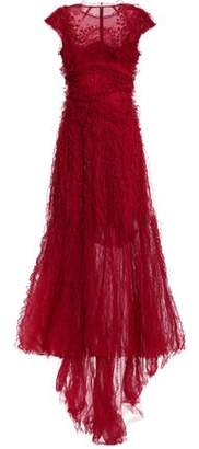 Jenny Packham Embellished Ruffled Tulle Gown