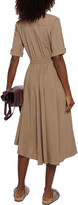 Thumbnail for your product : Brunello Cucinelli Asymmetric Bead-embellished Wool Midi Dress