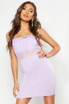 Thumbnail for your product : boohoo Corset Mesh Insert Bodycon Dress