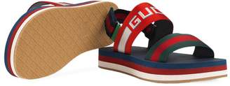Gucci stripe strap sandal
