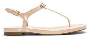 Cole Haan Tali Mini Bow Patent Leather Thong Sandals