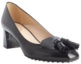 Thumbnail for your product : Tod's black patent leather fringe tassel pumps