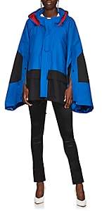 Comme des Garcons Junya Watanabe Women's Oversized Zip-Sleeve Hooded Parka - Blue, Black