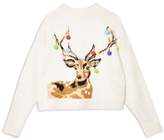 Thumbnail for your product : Topshop Christmas Pom Deer Sweater