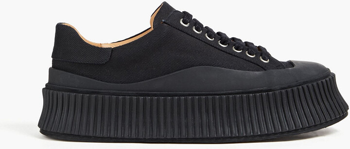 Jil Sander Twill platform sneakers