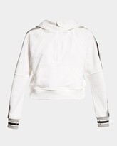 Thumbnail for your product : Blanc Noir Porto Striped Half-Zip Hoodie