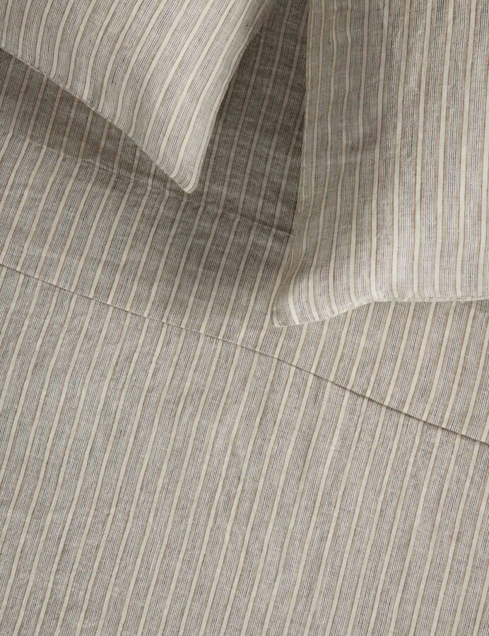 Lulu and Georgia Eadlin Striped European Flax Linen? Duvet Set