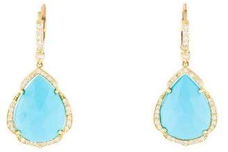 Penny Preville 18K Turquoise & Diamond Drop Earrings