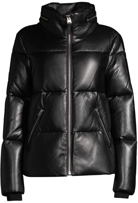 mackage leather puffer