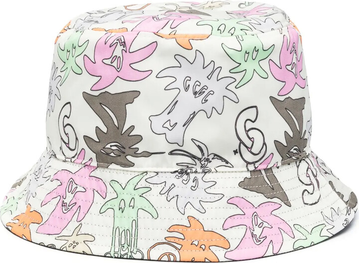 Palm Angels Sketch-Print Reversible Bucket Hat