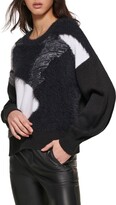 Thumbnail for your product : DKNY Eyelash Colorblock Sweater