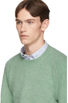 Thumbnail for your product : Officine Generale Green Wool Seamless Crewneck Sweater