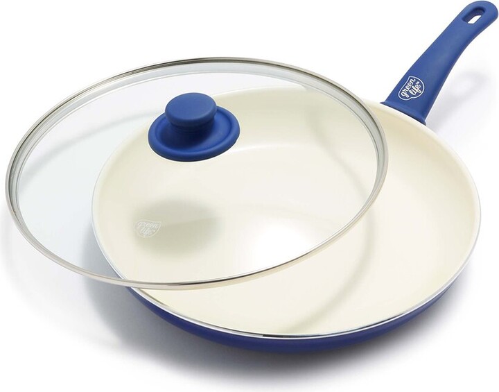 GreenLife Soft Grip Healthy Ceramic Nonstick 12In Frying Pan Skillet With Lid