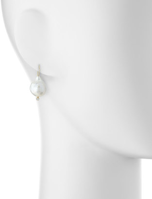 Mizuki 14k Gold Pearl & Diamonds Earrings