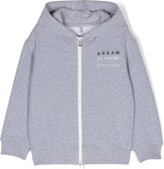 Thumbnail for your product : BRUNELLO CUCINELLI KIDS Dream To Inspire print hooded jacket