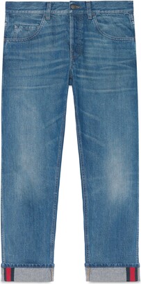Gucci Tapered jeans with Web