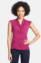Thumbnail for your product : Chaus 'Modern Dashes' Faux Wrap Top