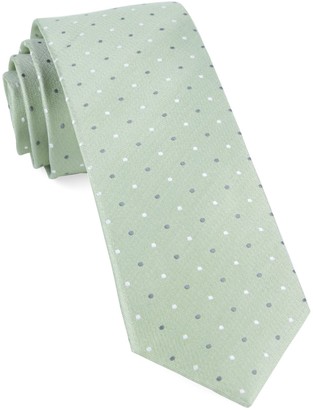 Tie Bar Suited Polka Dots Sage Green Tie