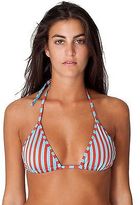 Thumbnail for your product : American Apparel RNT01PS Stripe Print Nylon Tricot Triangle Bikini Top