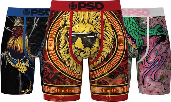 Men's PSD Rule Roost Boxer Briefs Underwear 3 Pack XSmall Rule Roost