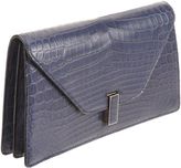 Thumbnail for your product : Valextra Alligator Isis Clutch-Blue