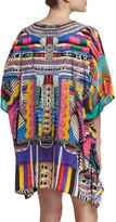 Thumbnail for your product : Camilla Embellished Lace-Up Silk Caftan Coverup, Woven Wonderland